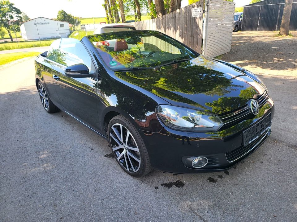 VW Golf 6 Cabrio 1.4TSI 125PS Lounge Xenon Leder Navi EURO6 in Seßlach