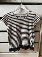 Tshirt gereift spitze schwarz weiß Xs 34 fb sister Bayern - Deining Vorschau