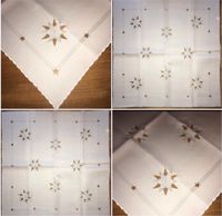 Neu-w Mitteldecke Tischdecke Weihnachten Sterne weiß silb 85 x 85 Nordrhein-Westfalen - Windeck Vorschau