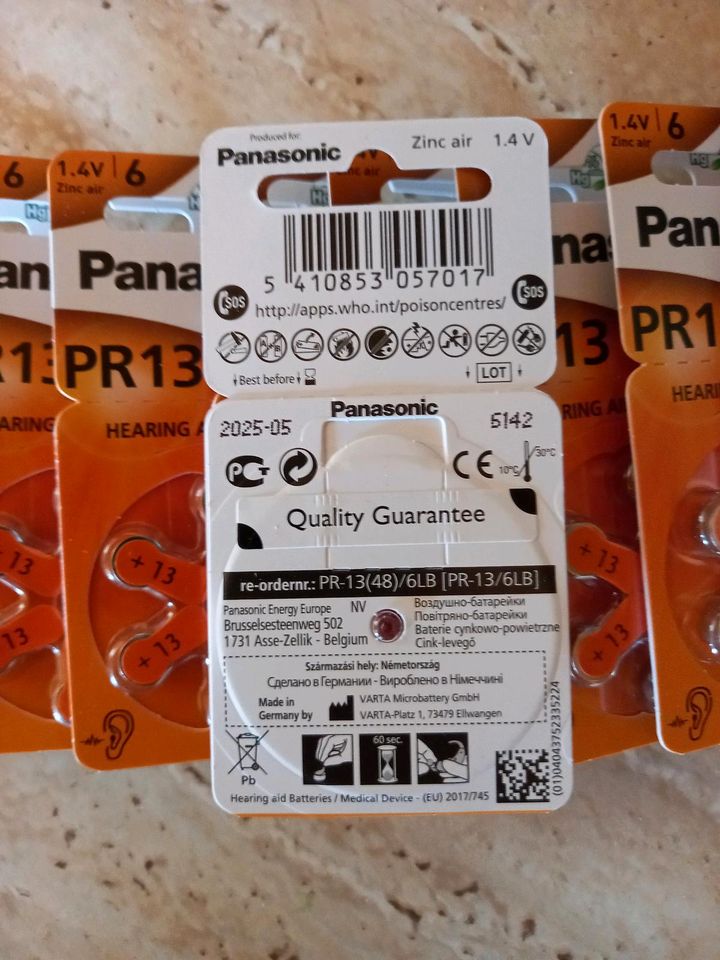 Knopfzellen Panasonic PR 13 1.4 V in Oberahr