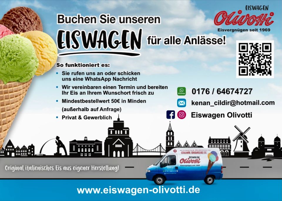 EisWagen Eis auf Rädern / Catering Deutschlandweit in Minden