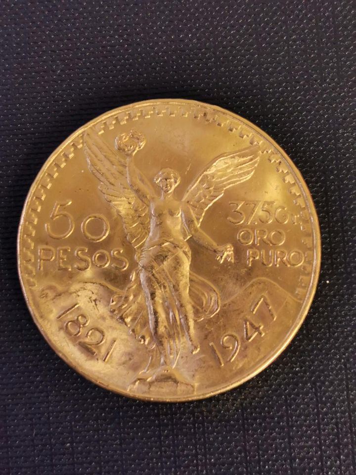 Goldmünze 50 Peso Centenario 1947 Mexiko Libertad 37,5gr Feingold in Zschopau