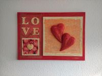 "LOVE" Leinwand Handarbeit ❤️ Valentinstag / Hochzeit Baden-Württemberg - Leinfelden-Echterdingen Vorschau