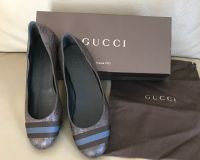 Gucci Ballerina Leder braun mit blau Staubbeutel Karton 37 OVP Schleswig-Holstein - Kiel Vorschau