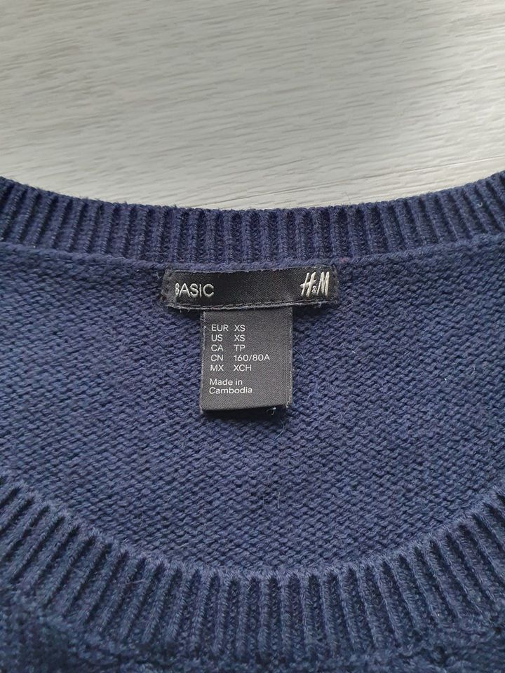 Pullover Pulli Zopfmuster von H&M Basic, Alpaka-Wolle, Gr. 36 / S in Bergheim