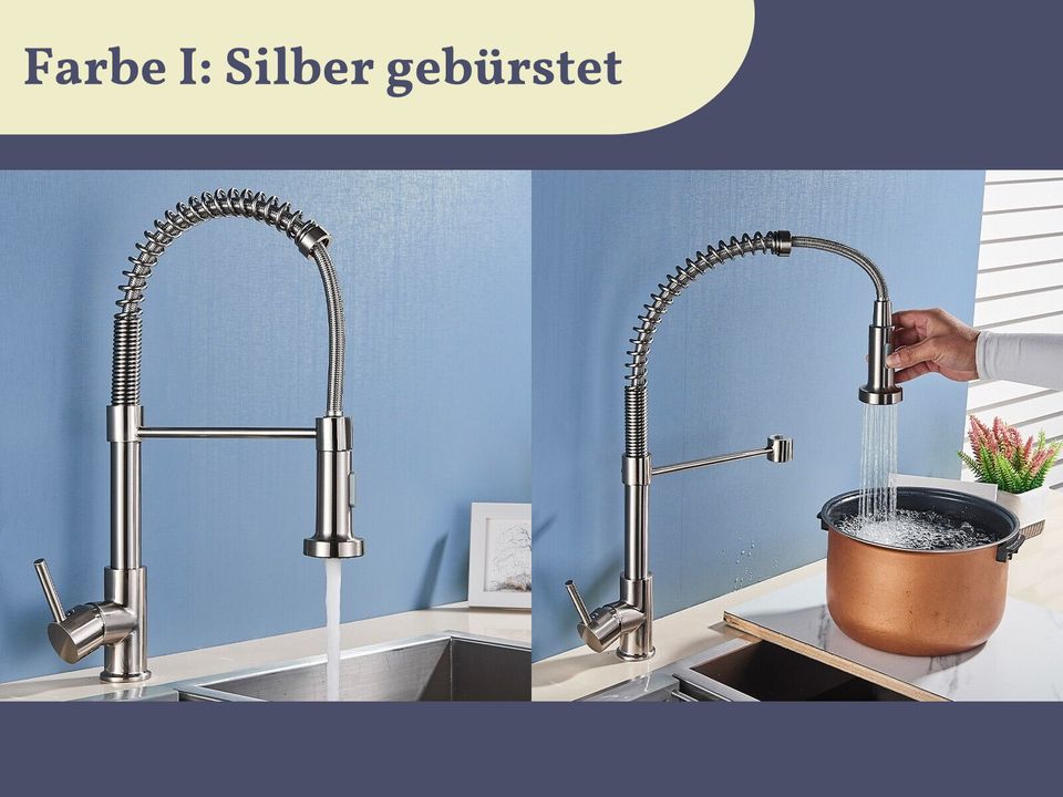 Küchenarmatur/ Wasserhahn Spüle /Edelstahl Armatur Gold Schwarz in Nürnberg (Mittelfr)