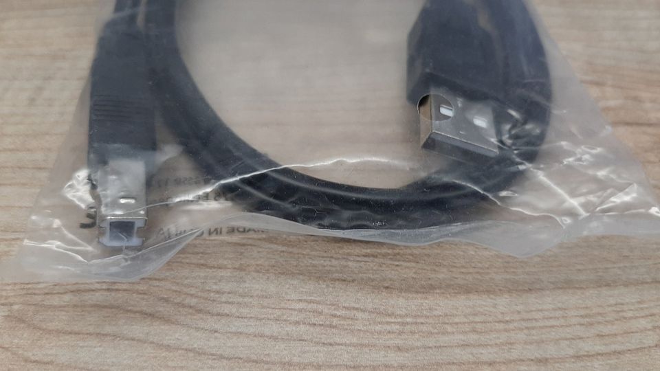 USB 2.0 Kabel Typ A-B schwarz 0,8m  (2 Stück - Neu in der OVP) in Pegnitz