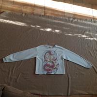 hellblauer Pullover mit Drachenmotiv Damen Gr. XS Brandenburg - Rangsdorf Vorschau