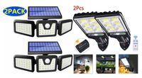 ✅NEU✅ 2x LED Solarleuchte Solarlampe Bewegungsmelder Strahler 4 Baden-Württemberg - Wiesloch Vorschau