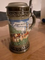 Sammlerkrug Bierkrug mit Zinndeckel Motiv Stadt Engen Baden-Württemberg - Engen Vorschau