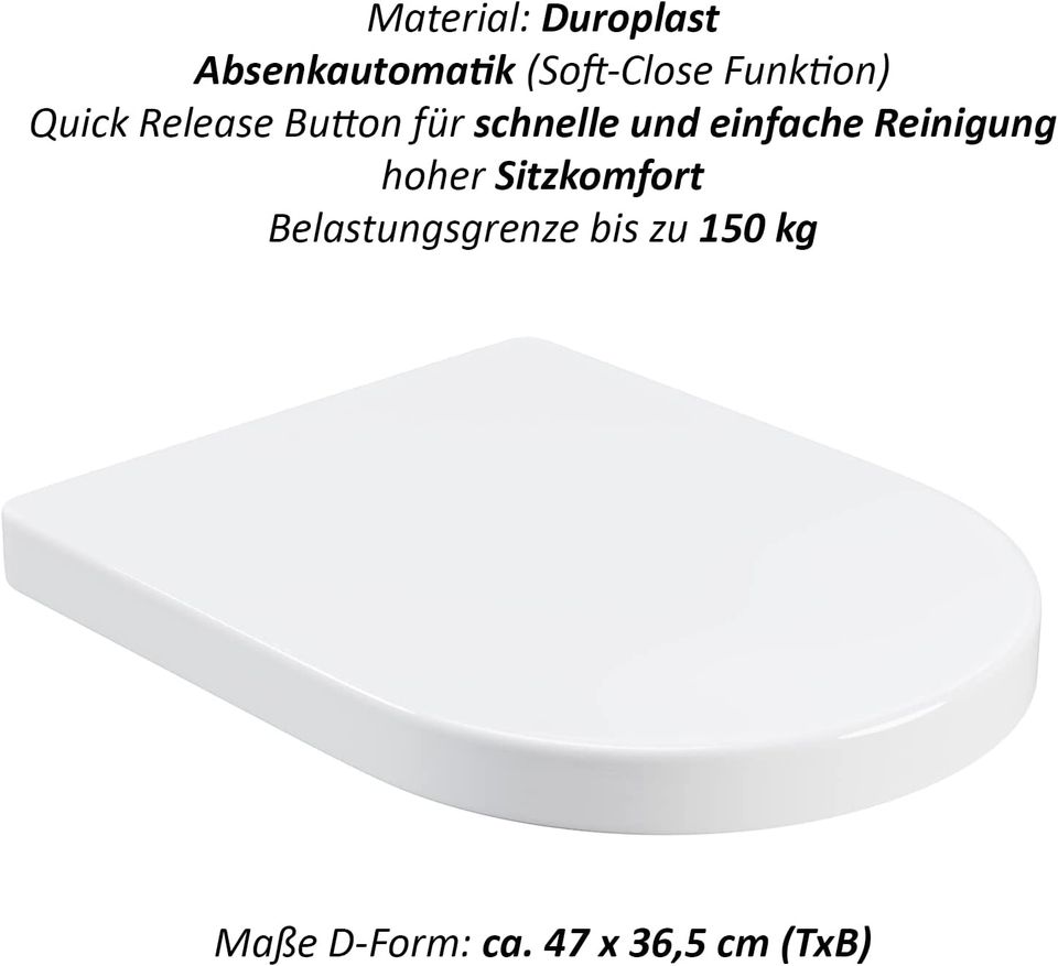 WELLGRO WC-Deckel Duroplast mit Absenkautomatik in Streitberg