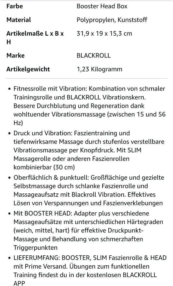 BLACKROLL BOOSTER HEAD BOX - Vibrations-Massage dank Vibration in Büdingen