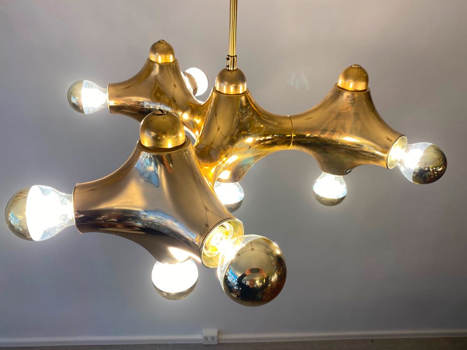 *SELTENE COSACK GEMINI DECKENLAMPE SPACE AGE GOLD 60er 70er in Berlin