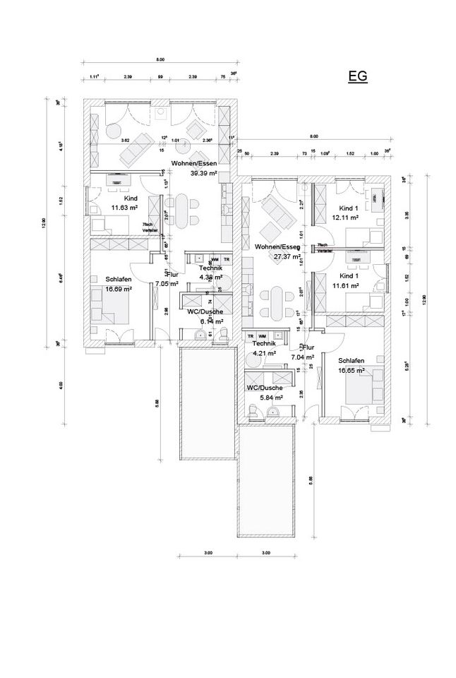 Barrierefreie Doppelhaushälfte - Neubau - Niveau KFW40 in Frankenblick