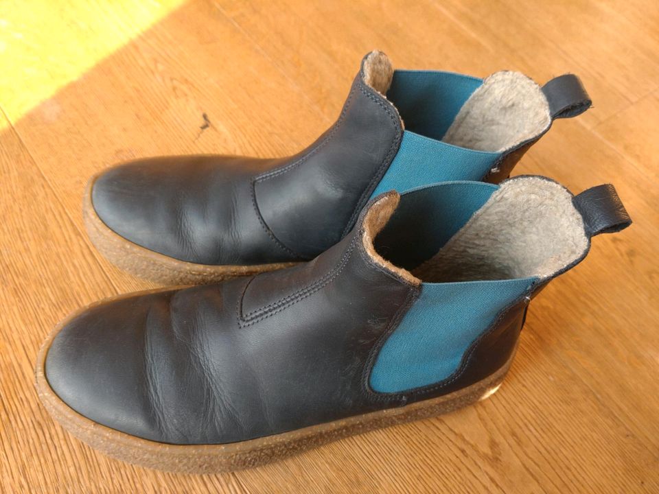 Naturino Chelsea Boots gefüttert mit Schurwolle, Gr 34, dunkelbla in Eschbach