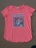 T-Shirt pink mit Emoji Einhorn Panda aus Wendepailletten, 158-164 Bayern - Zorneding Vorschau