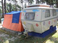 Wohnwagen Friedel 1979 EW500-3 inc DDR Campingaussrüstung Brandenburg - Eisenhüttenstadt Vorschau