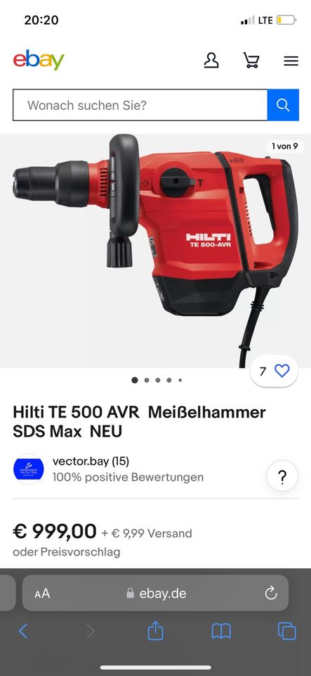 HILTI TE 500-AVR Meißelhammer in Dortmund