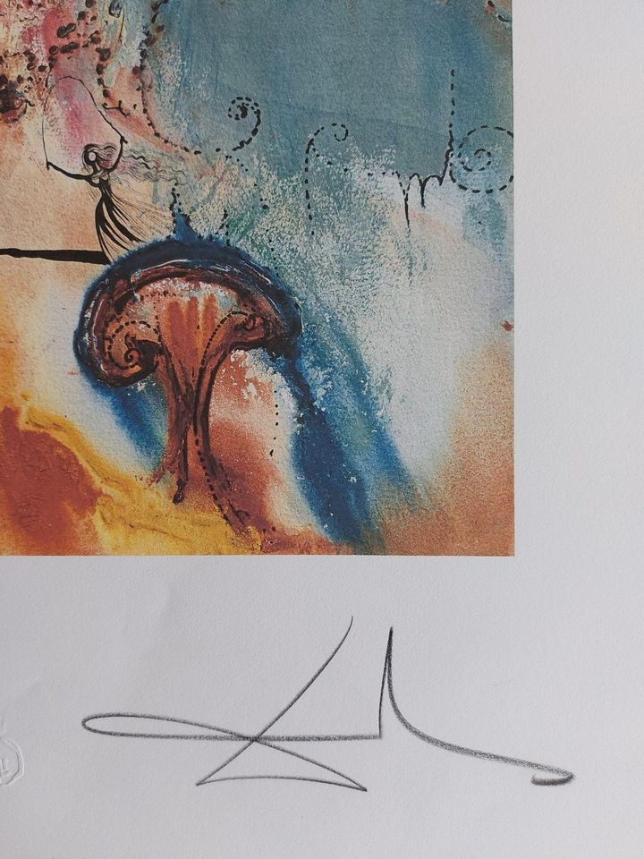 Salvador Dali, Lithographie signiert in Reutlingen