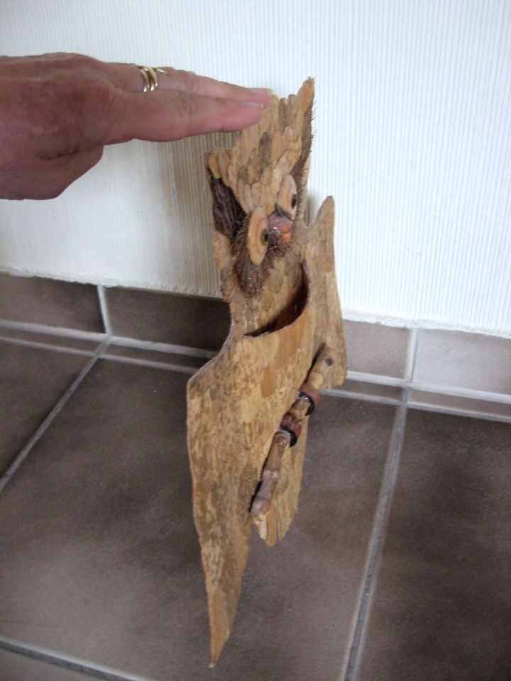 Bild Deko Eule Holz Span zum Aufhängen in Calberlah
