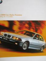 BMW 5er Reihe 520i-M5 E39,+Touring Schweiz Preisliste 9/1998 Nordrhein-Westfalen - Minden Vorschau