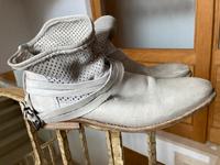 Stiefeletten Damen Leder hellgrau Spanien Gr. 38 Hessen - Hünfeld Vorschau