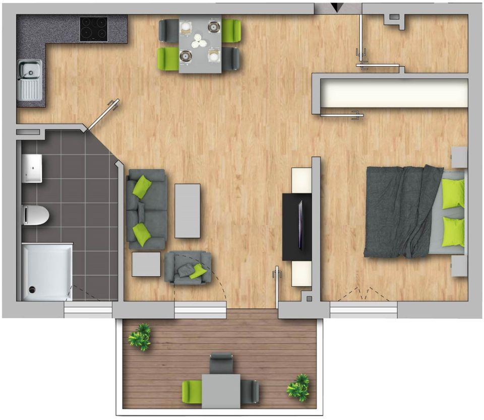 Attraktive Kapitalanlage: Barrierefreie 2-Zimmer-Wohnung mit hoher Mietrendite in Reichertshofen in Reichertshofen