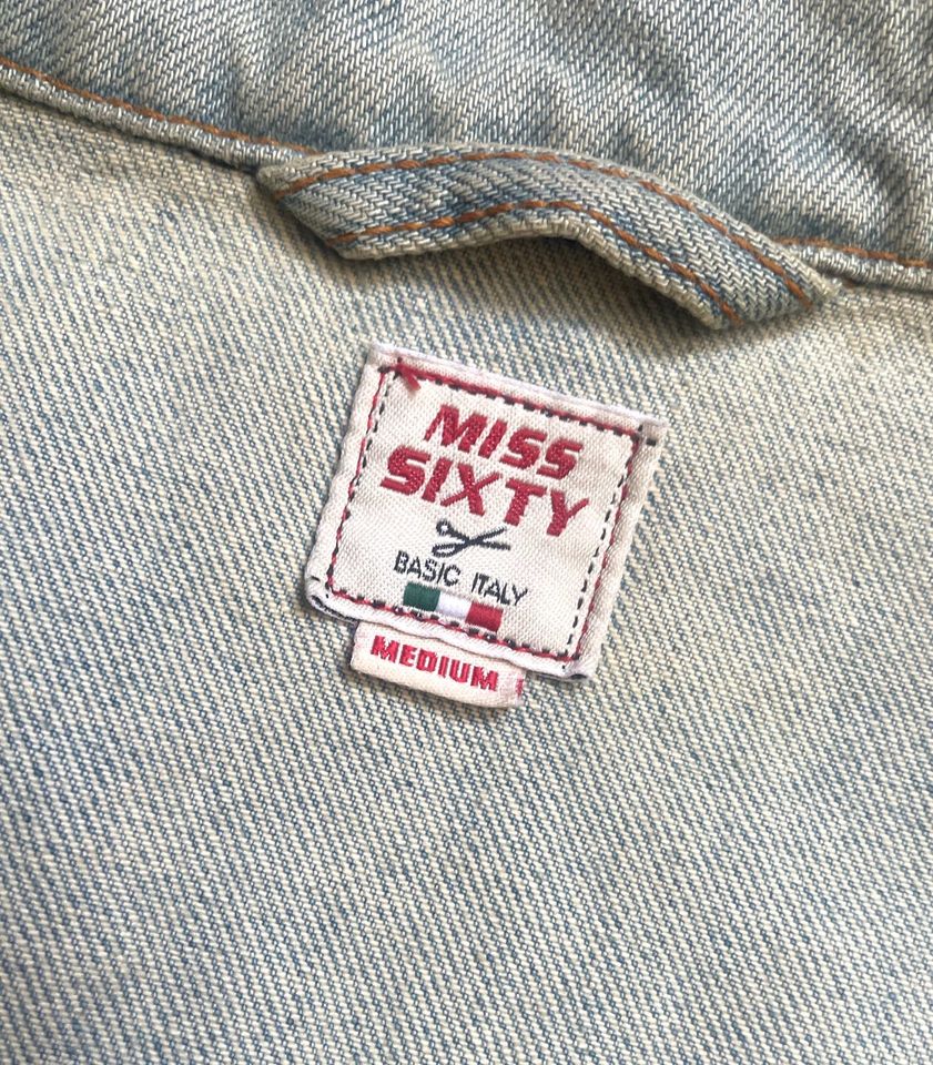 Miss Sixty 70er Jahre Jeansmantel Jeanskleid Mantel Vintage Denim in Bischofsheim