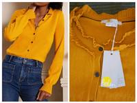 Boden⭐ Strickjacke Cardigan M L 38 40 42 gelb ocker senf Rüschen Niedersachsen - Elsfleth Vorschau