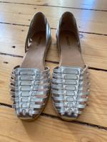 Sandalen Slipper Ballerina Mary Janes Schlappen Silber Größe 38 Baden-Württemberg - Freudenstadt Vorschau