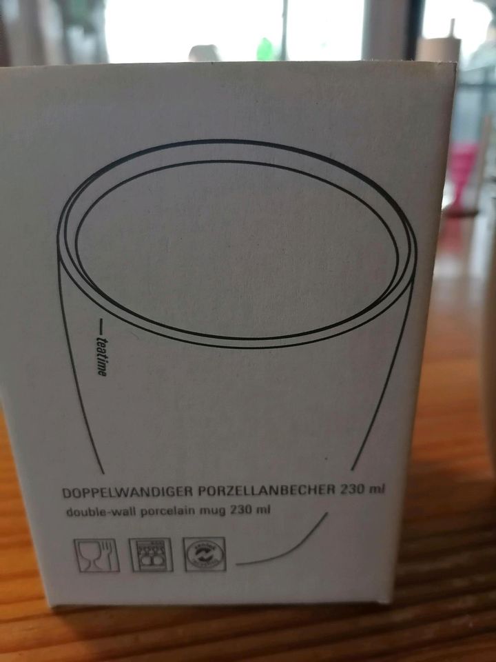 Teatime Teetasse Porzellan mit Deckel Neu OVP diverse Farben in Nierstein