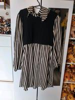 Kleid schwarz weiß gestreift Gothic Emo xl Baden-Württemberg - Leimen Vorschau