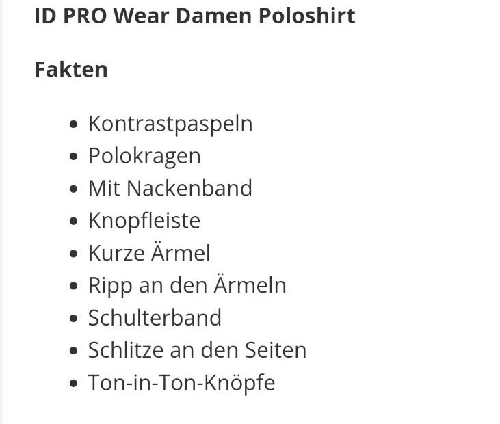 ID Pro Wear Damen Poloshirt Navy in Hamburg