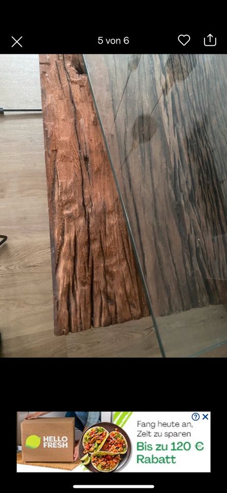 Esstisch Holz 150x85x75 mit Glasplatte in Hoppegarten