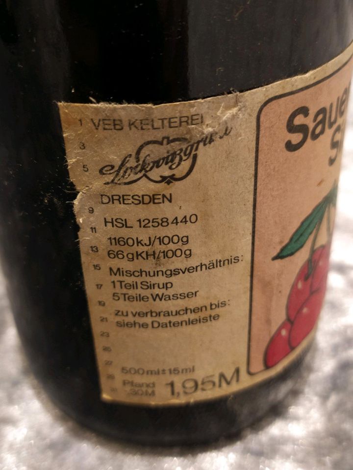 Original DDR Erdbeer Sauerkirsch und Brombeer Sirup in Schöneiche bei Berlin