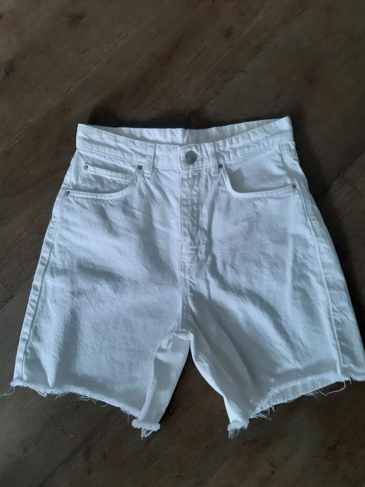 Hallhuber Jeans shorts highwaist, weiss Gr 36 in Trier