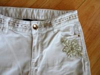 Romantische 3/4-Jeans in 38 mit Goldmuster Hessen - Bad Vilbel Vorschau
