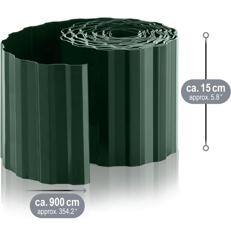 4x com-four® Rasenkante 15 x 900 cm aus Kunststoff in Dinslaken