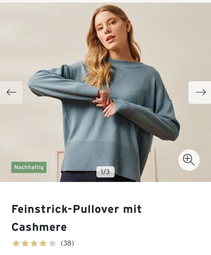 Tchibo Feinstrick Pullover Cashmere Kaschmir neu 36 38 rauchblau in Hamburg