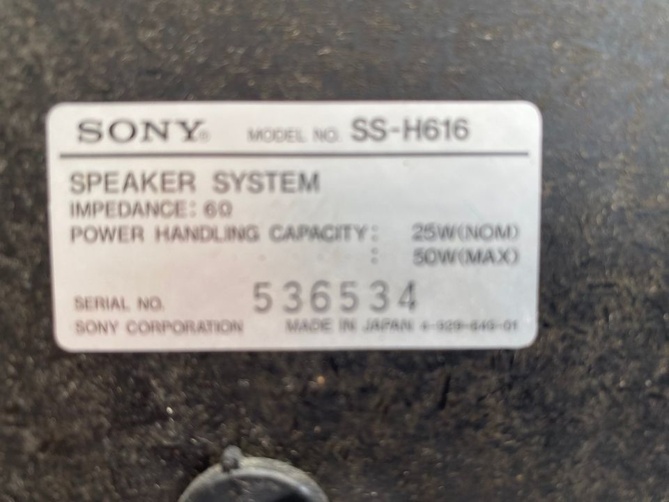 Sony Speaker System SS-H616 in Wettenberg