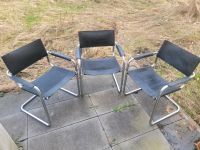 3 Freischwinger-Stühle im Bauhaus-Design, schwarz Hessen - Egelsbach Vorschau