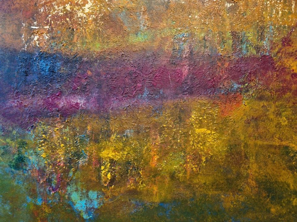 Original Acrylbild, Abstrakte Kunst, Gemälde, Malerei, 60x60 in Feldberg