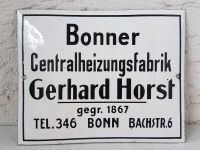 Antikes Emaille-Schild Bonner Centralheizungsfabrik Gerhard Horst Nordrhein-Westfalen - Siegburg Vorschau