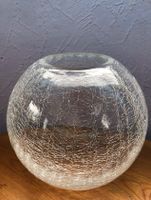 Kugelvase aus Craquele Glas 17 cm hoch Baden-Württemberg - Baltmannsweiler Vorschau