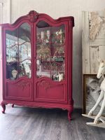 ⚜️Vitrine Shabby Chic Buffet Schrank Rot Gold Kunst Antik⚜️ Essen-West - Holsterhausen Vorschau