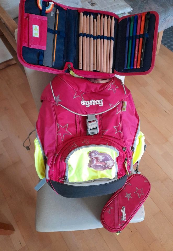 Ergobag Schulranzen ♡Schulrucksack Set Federmäppchen Schule in Perlesreut