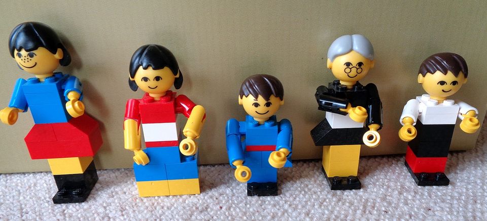 5 Lego Großkopffiguren Figuren - Vintage - 1970er Jahre in Rodgau