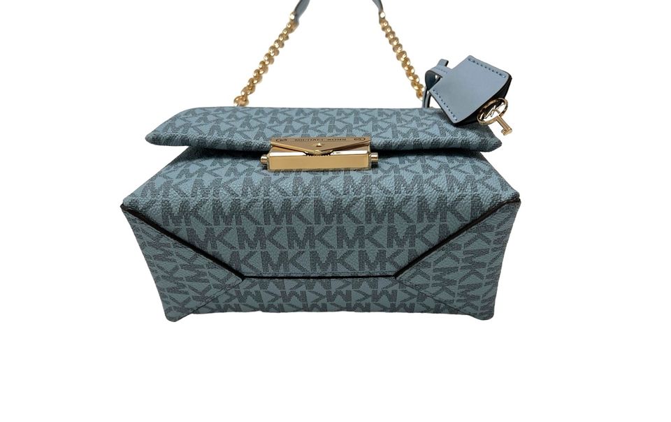 Michael Kors MK Tasche Crossbody Jet Set Cece Blau Gold NEU in Reiskirchen