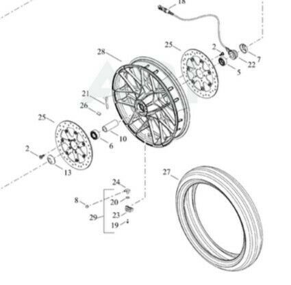 FUGITIVE™ LM-RAD VORDERRAD 19" HARLEY DAVIDSON FRONT WHEEL OEM in Zinnowitz