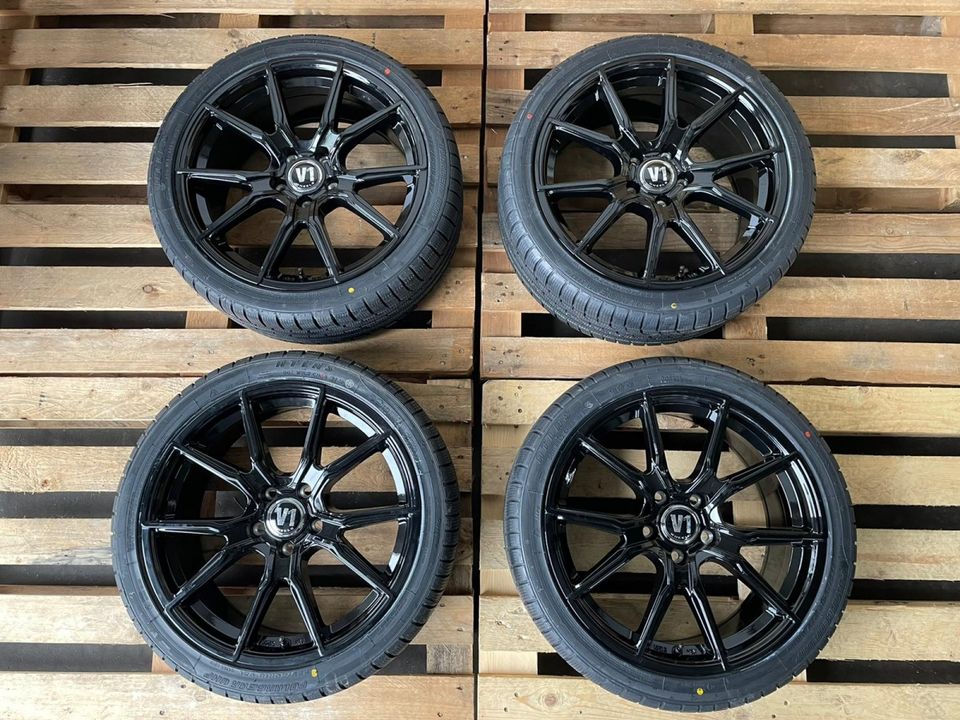 V1 Wheels 5x112 für Audi A8 4E A6 4G Schwarz 245/40 19 Felgen Alufelgen Mercedes CL215 E KLasse Coupe Cabrio R1EC W213 S Klasse 220 BMW X1 UKL ab 2016 X2 F2X Mini Countryman Sommerreifen Winterreifen in Rodgau